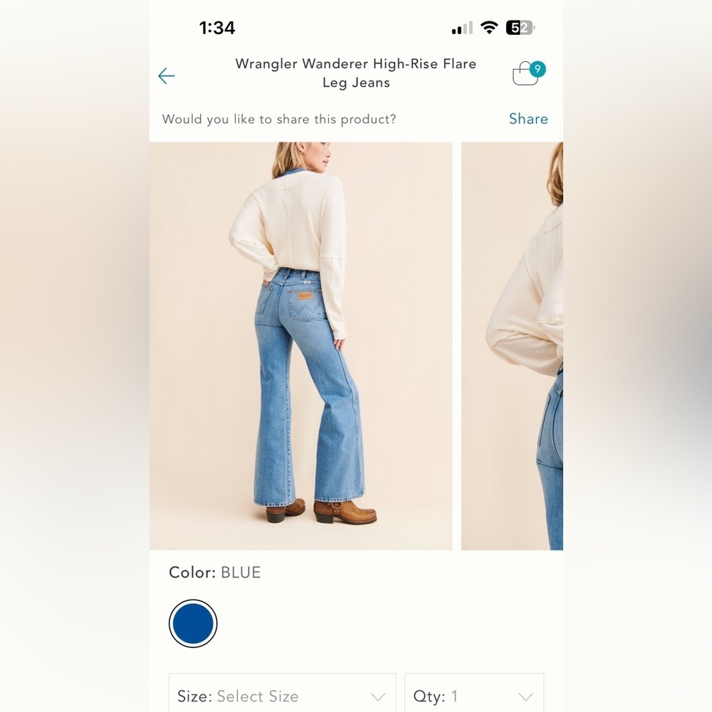 Wrangler Wanderer High-Rise Flare Anthropologie